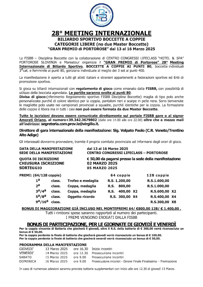 Boccette a coppie